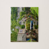 House Boat Reflections Bretagne Frankreich Reise Puzzle (Vertikal)