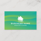 House Breeze Logo Dryer Reinigung Grün Visitenkarte (Vorderseite)