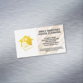 House Broom Logo | Holz- und Fliesenböden Magnetische Visitenkarte (Beispiel)