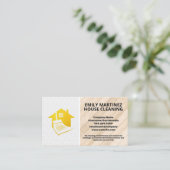 House Broom Logo | Holz- und Fliesenböden Visitenkarte (Stehend Vorderseite)