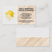 House Broom Logo | Holz- und Fliesenböden Visitenkarte (Vorne/Hinten)