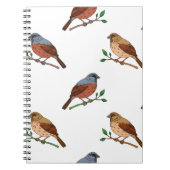 House Bunting Bird Pattern - Seamless Nature Desig Notizblock (Vorderseite)