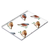 House Bunting Bird Pattern - Seamless Nature Desig Notizblock (Linke Seite)