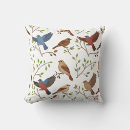 House Bunting Birds Square Pattern Kissen