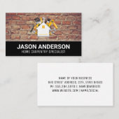 House Carpentry-Logo | Ziegelmauer Visitenkarte (Vorne/Hinten)