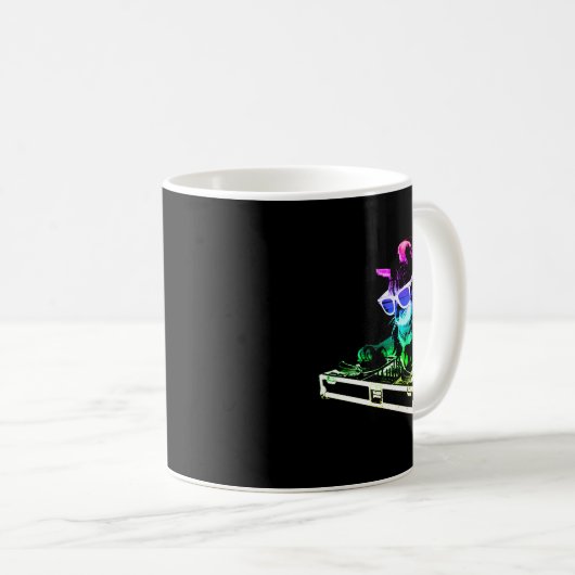 House Cat Rainbow Dj Cat Kaffeetasse (VorderseiteRechts)