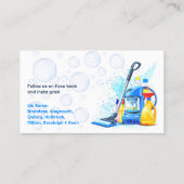 House Cleaning Business Card Template Visitenkarte (Rückseite)