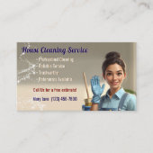 House Cleaning Business Cards Visitenkarte (Vorderseite)