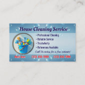 House Cleaning Business Cards Visitenkarte (Vorderseite)