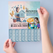 House cleaning Maid Service Flyer Tear Off Strips (Hand)