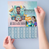 House cleaning Maid Service Flyer Tear Off Strips (Hand)