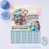 House cleaning Maid Service Flyer Tear Off Strips (Einzeln)