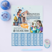 House cleaning Maid Service Flyer Tear Off Strips (Einzeln)
