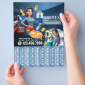 House cleaning Maid Service Flyer Tear Off Strips (Hand)