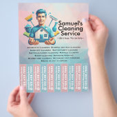 House cleaning Maid Service Flyer Tear Off Strips (Hand)