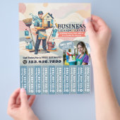 House cleaning Maid Service Flyer Tear Off Strips (Hand)