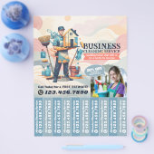 House cleaning Maid Service Flyer Tear Off Strips (Einzeln)