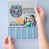 House cleaning Maid Service Flyer Tear Off Strips (Hand)