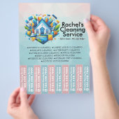 House cleaning Maid Service Flyer Tear Off Strips (Hand)