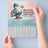 House cleaning Maid Service Flyer Tear Off Strips (Hand)
