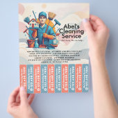 House cleaning Maid Service Flyer Tear Off Strips (Hand)
