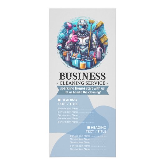 House Cleaning Maid Service Housekeeping Price Werbekarte (Vorne)