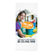 House Cleaning Maid Service Housekeeping Price Werbekarte (Hinten)