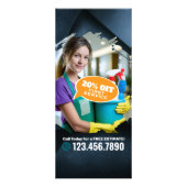 House Cleaning Maid Service Housekeeping Price Werbekarte (Hinten)