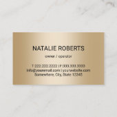 House Cleaning Service Black & Gold Housekeeping Visitenkarte (Rückseite)