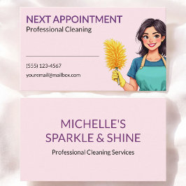 House Cleaning Service Business Appointment Card Visitenkarte