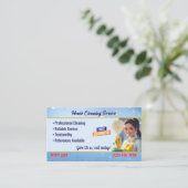 House Cleaning Service Business Cards Visitenkarte (Stehend Vorderseite)