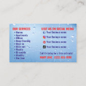 House Cleaning Service Business Cards Visitenkarte (Rückseite)