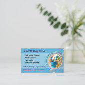 House Cleaning Service Business Cards Visitenkarte (Stehend Vorderseite)
