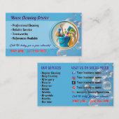 House Cleaning Service Business Cards Visitenkarte (Vorne/Hinten)