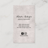 House Cleaning Service Retro Vacuum Cleaner Visitenkarte (Rückseite)