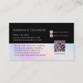 House Cleaning Service Supplies Modern QR Code Visitenkarte (Rückseite)