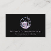 House Cleaning Service Supplies Modern QR Code Visitenkarte (Vorderseite)