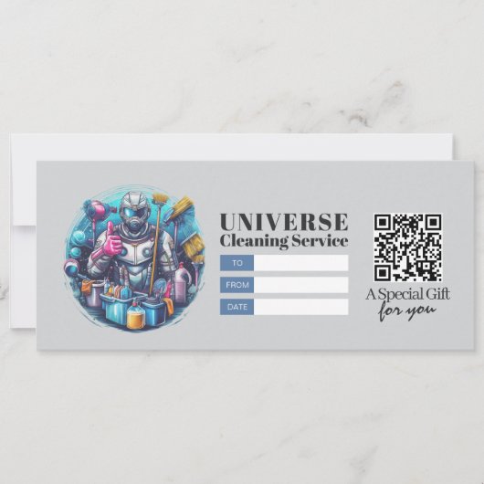 House Cleaning Services Gift Certificate Voucher Einladung (Vorderseite)