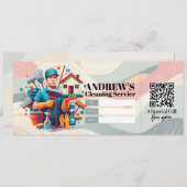 House Cleaning Services Gift Certificate Voucher Einladung (Vorne/Hinten)