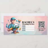 House Cleaning Services Gift Certificate Voucher Einladung (Vorderseite)