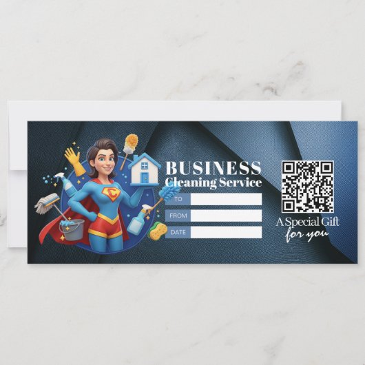 House Cleaning Services Gift Certificate Voucher Einladung (Vorderseite)