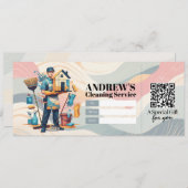 House Cleaning Services Gift Certificate Voucher Einladung (Vorne/Hinten)