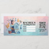 House Cleaning Services Gift Certificate Voucher Einladung (Vorderseite)