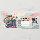 House Cleaning Services Gift Certificate Voucher Einladung (Vorne/Hinten)