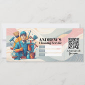 House Cleaning Services Gift Certificate Voucher Einladung (Vorderseite)