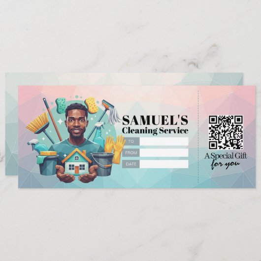 House Cleaning Services Gift Certificate Voucher Einladung (Vorne/Hinten)