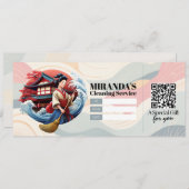 House Cleaning Services Gift Certificate Voucher Einladung (Vorne/Hinten)