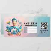 House Cleaning Services Gift Certificate Voucher Einladung (Vorne/Hinten)