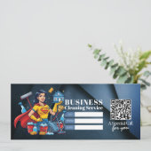 House Cleaning Services Gift Certificate Voucher Einladung (Stehend Vorderseite)