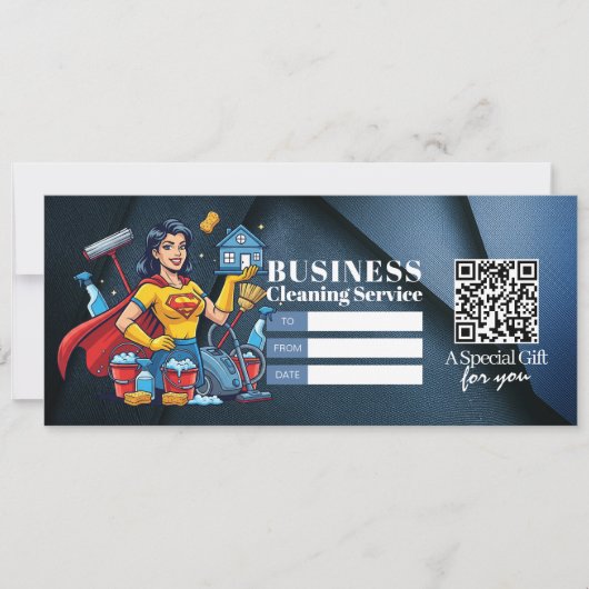 House Cleaning Services Gift Certificate Voucher Einladung (Vorderseite)